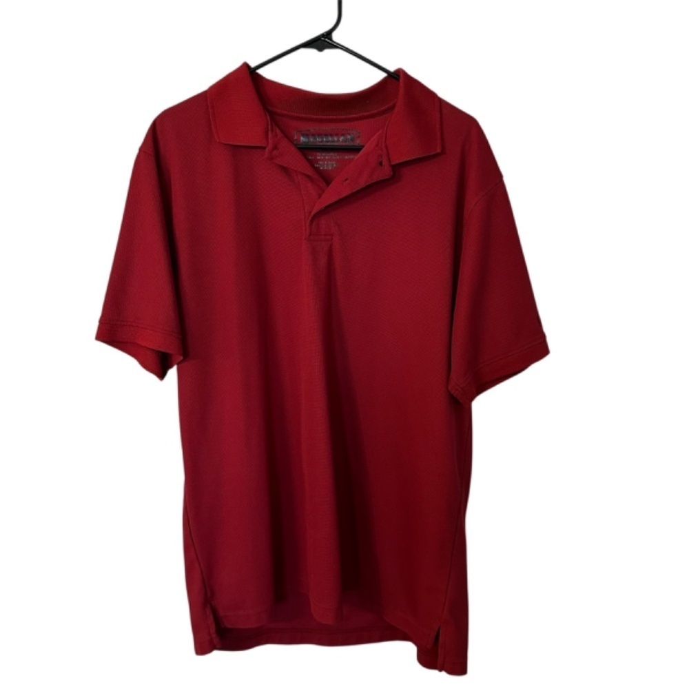 Magellan Men’s Maroon Short Sleeve Odor Control Quick Dry Voyager Polo Sz L GUC